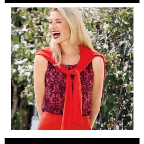 Cabi 3258 cameo double layer top size S sleeveless - Picture 2 of 9